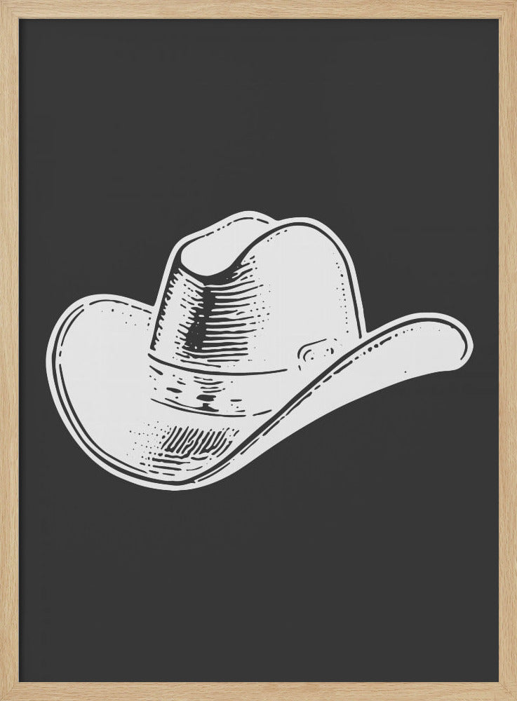 Schwarzer Cowboyhut | Poster