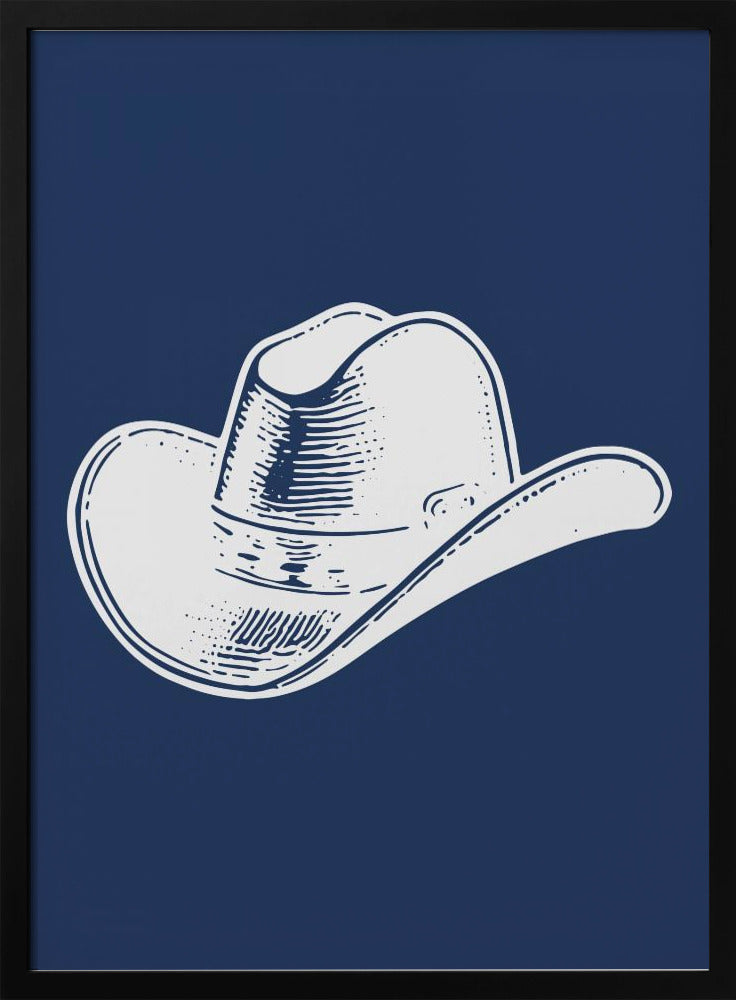 Marineblauer Cowboyhut | Poster