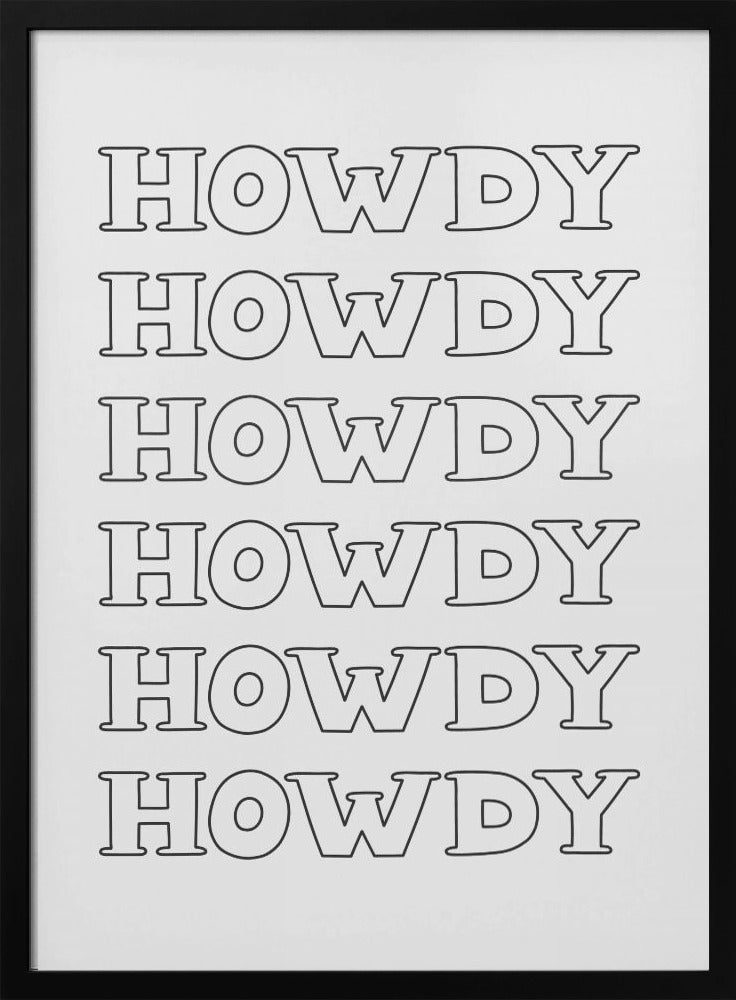 Schwarzes Howdy | Poster