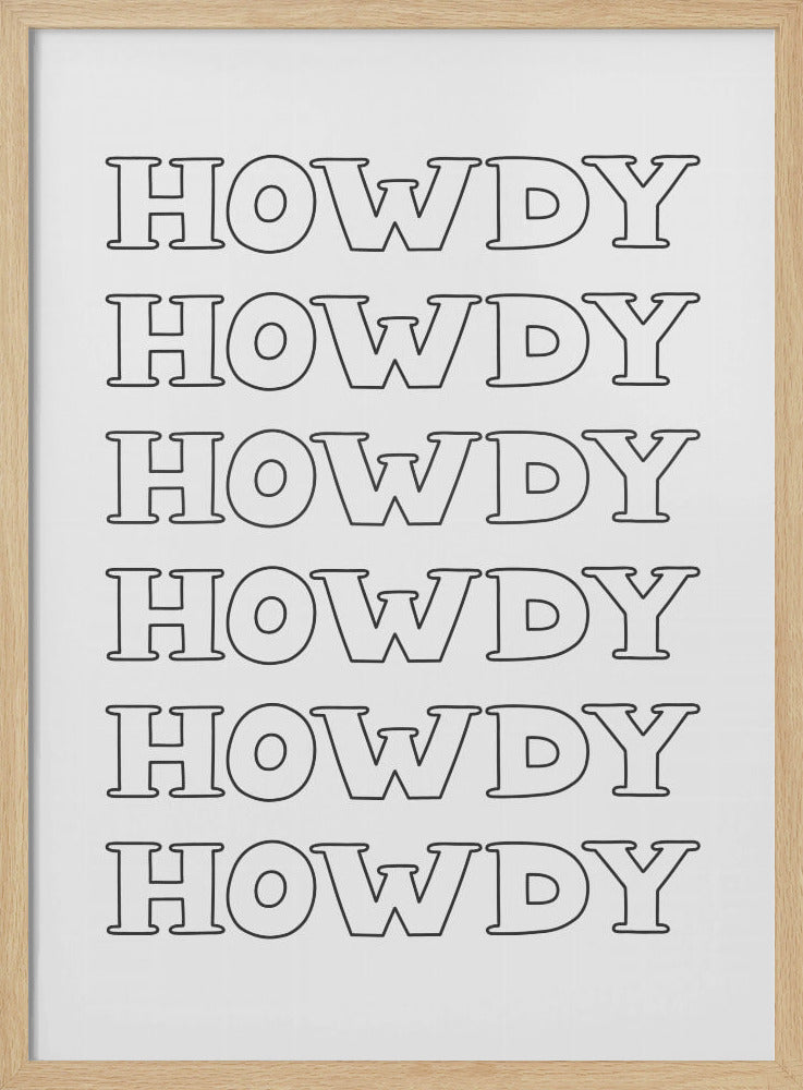 Schwarzes Howdy | Poster