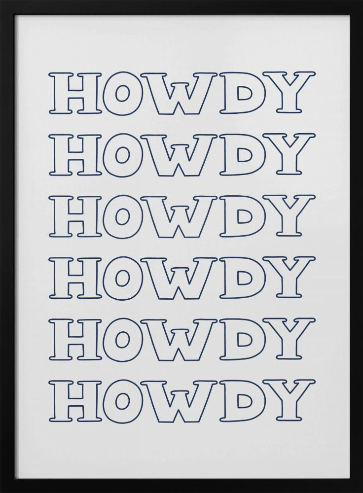 Marineblaues Howdy | Poster