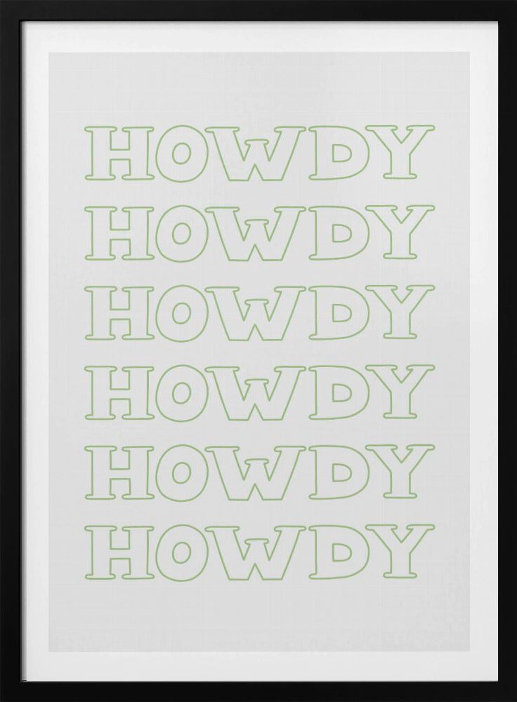 Salbeigrünes Howdy | Poster