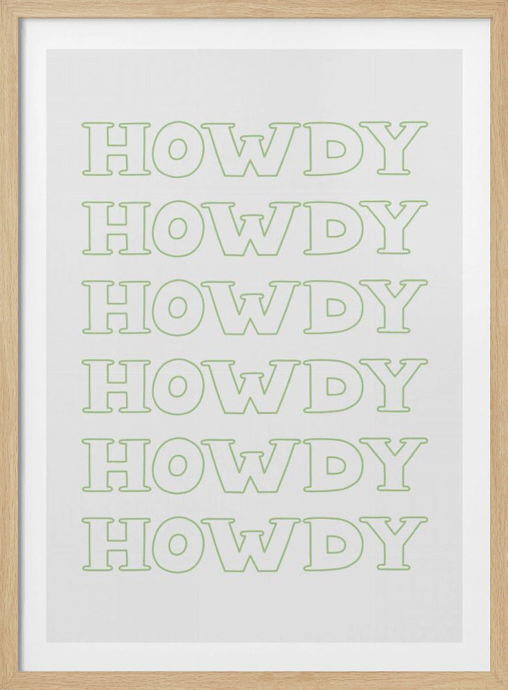 Salbeigrünes Howdy | Poster