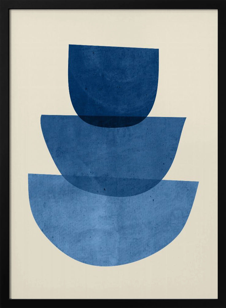 Geometrische abstrakte Formen Blau | Poster