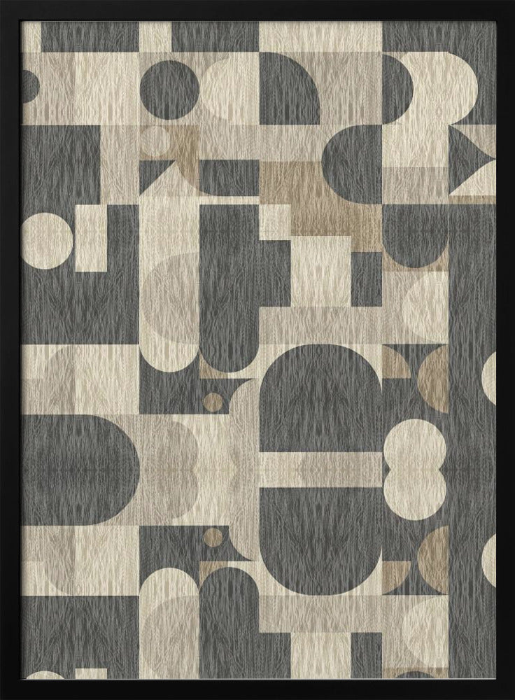 Geometrisches Muster mit verschiedenen Formen | Poster