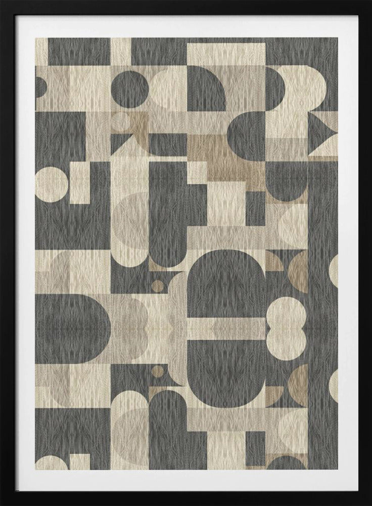 Geometrisches Muster mit verschiedenen Formen | Poster