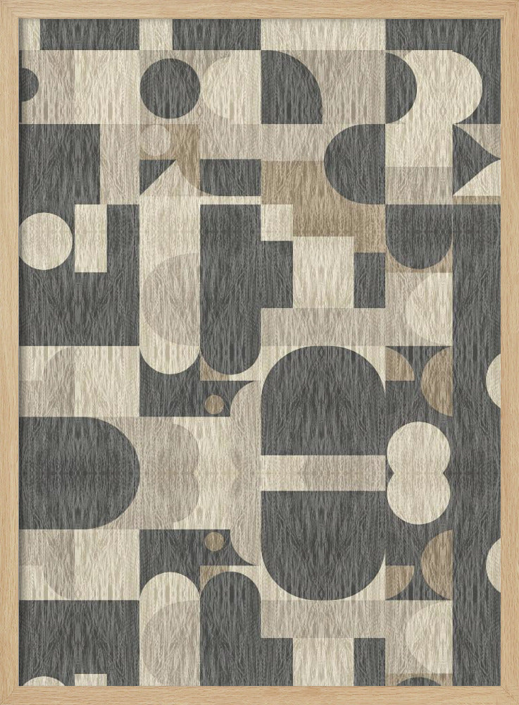 Geometrisches Muster mit verschiedenen Formen | Poster