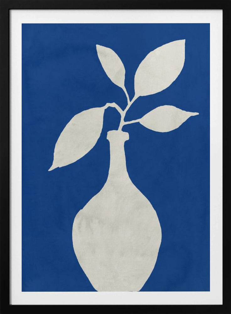 Weiße Vase Silhouette | Poster