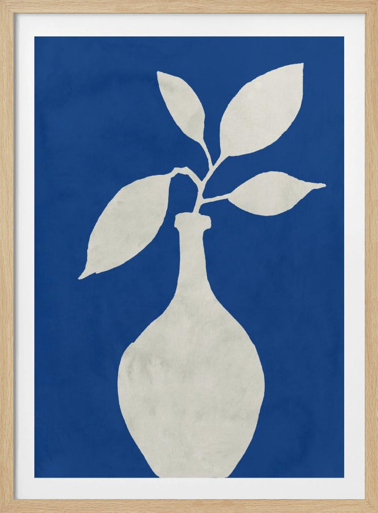 Weiße Vase Silhouette | Poster