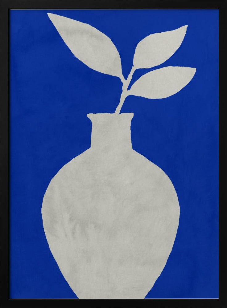 Weiße Vase Silhouette | Poster