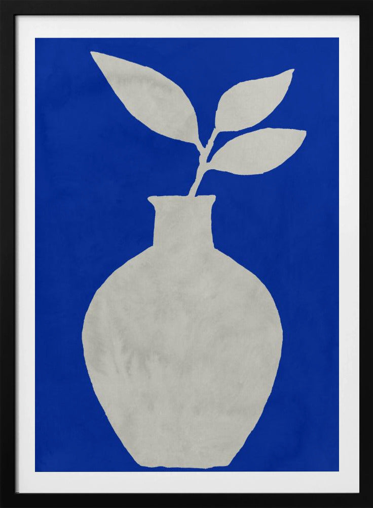 Weiße Vase Silhouette | Poster