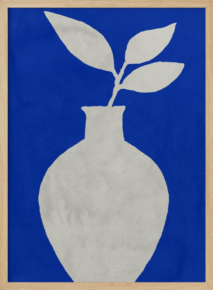 Weiße Vase Silhouette | Poster