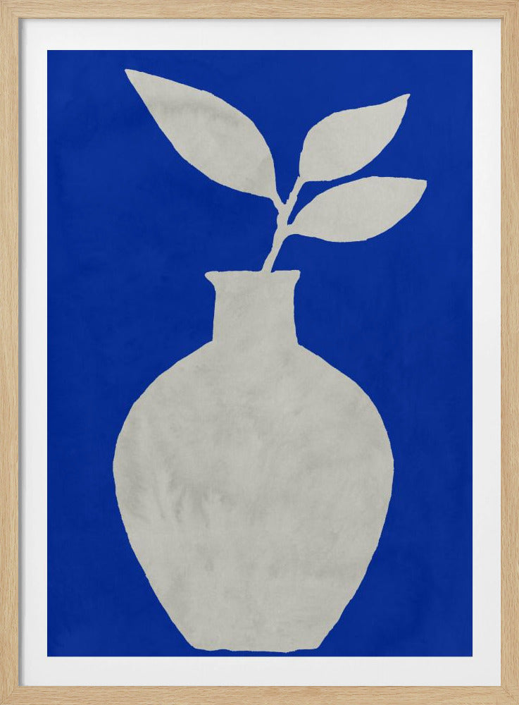 Weiße Vase Silhouette | Poster