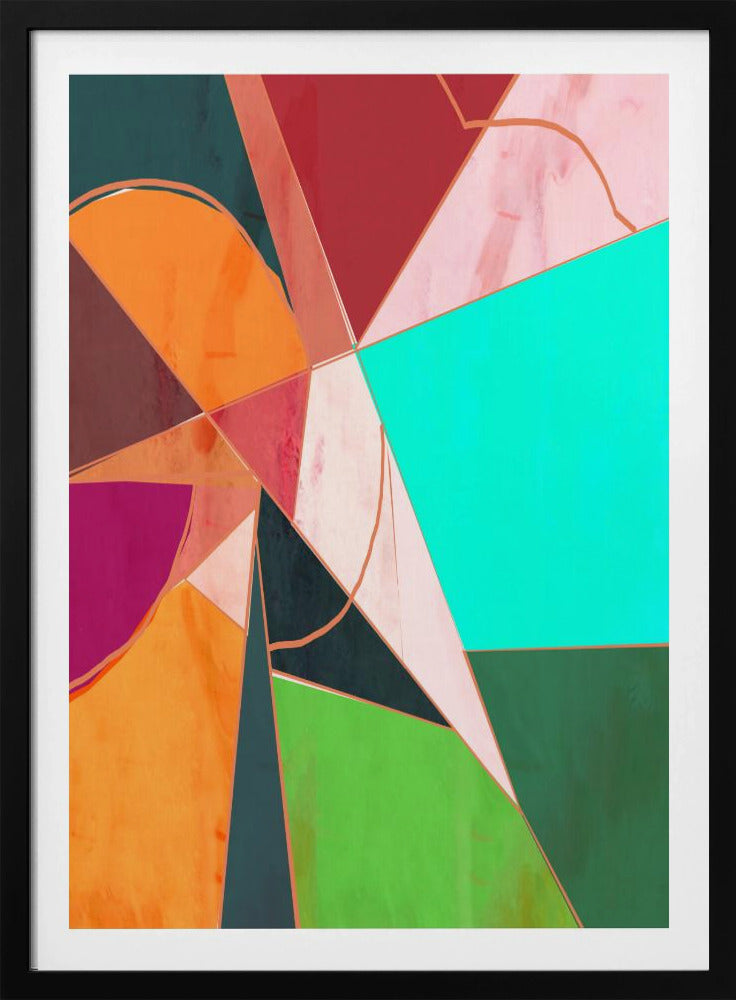 Bunte Geometrie Abstrakt | Poster