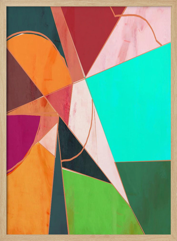 Bunte Geometrie Abstrakt | Poster