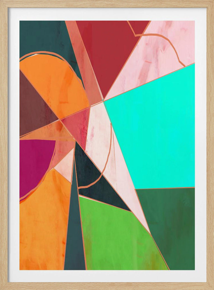 Bunte Geometrie Abstrakt | Poster