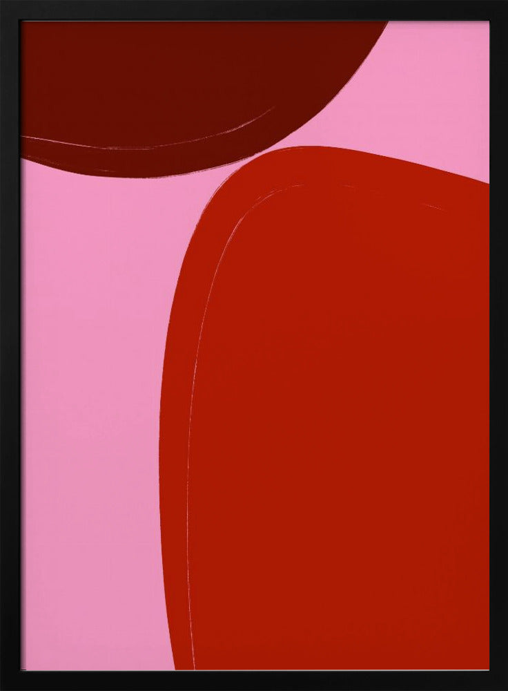 Geschwungene rote Formen | Poster