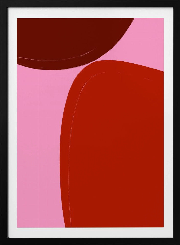Geschwungene rote Formen | Poster