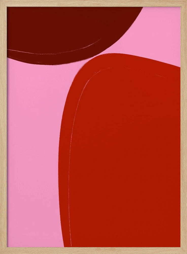 Geschwungene rote Formen | Poster