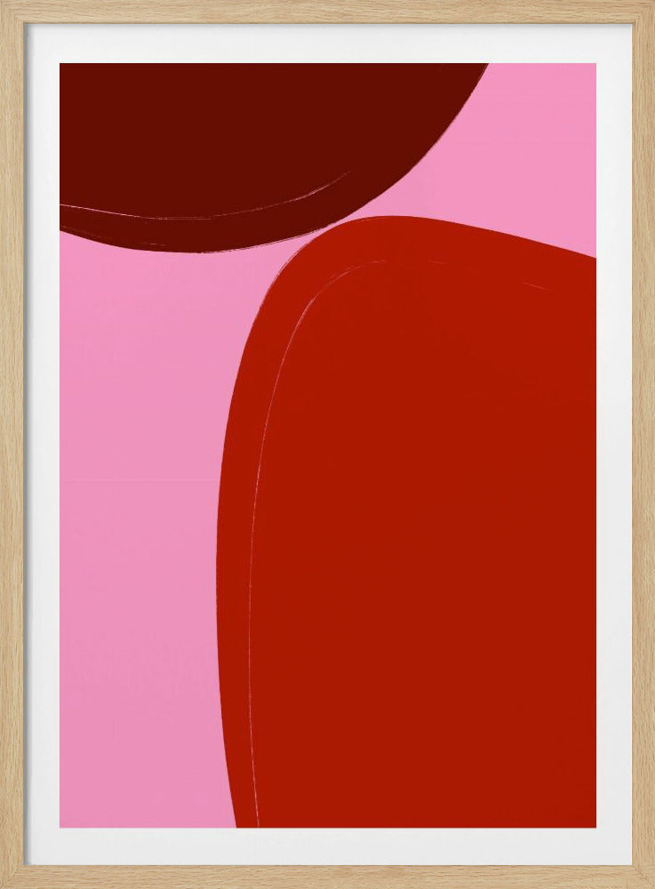 Geschwungene rote Formen | Poster