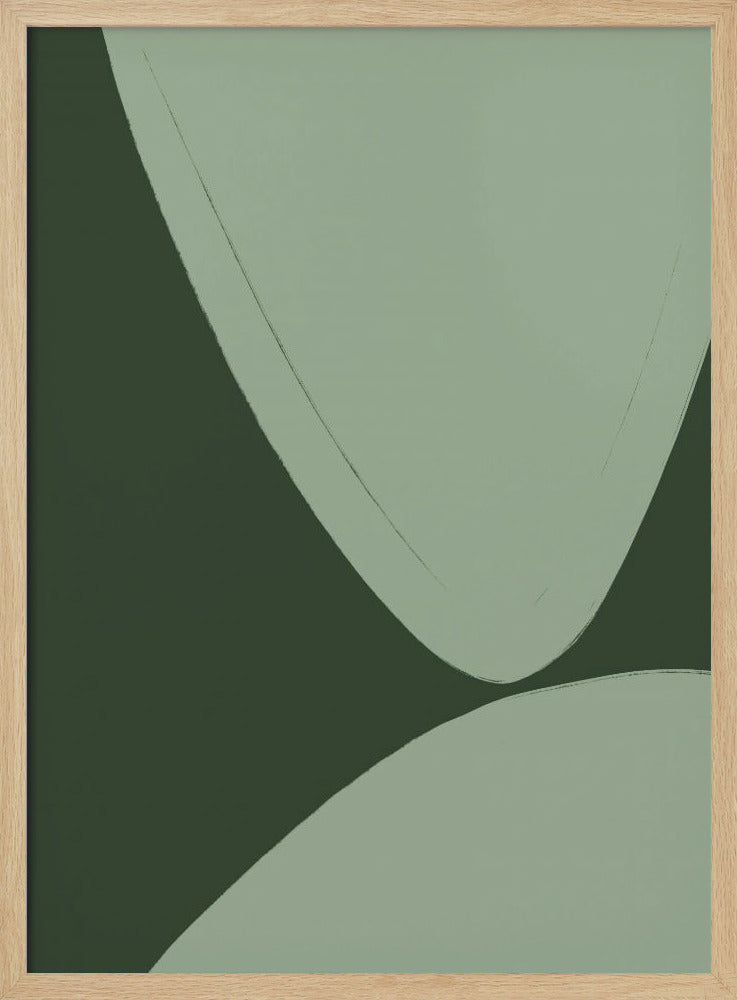 Grüne geschwungene Formen | Poster