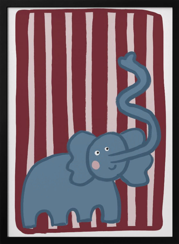 Curious Blue Elephant | Poster