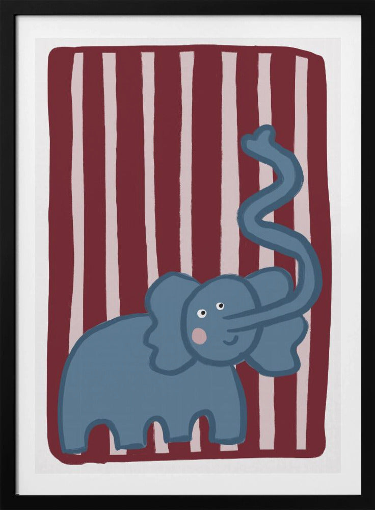 Curious Blue Elephant | Poster