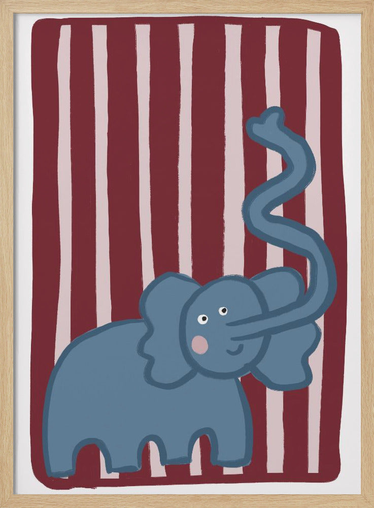 Curious Blue Elephant | Poster
