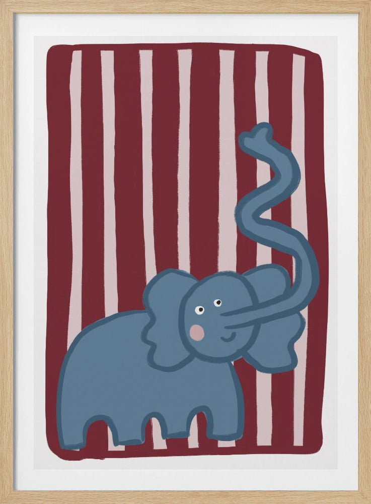Curious Blue Elephant | Poster