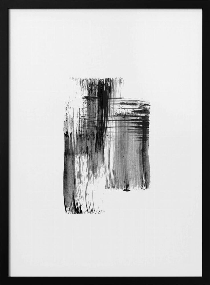 Tinte %22schwarze Tintenstriche Nr.01%22 | Poster