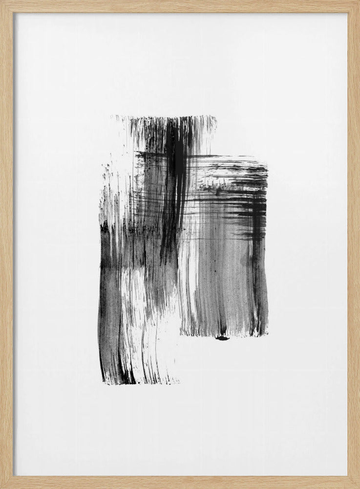 Tinte %22schwarze Tintenstriche Nr.01%22 | Poster