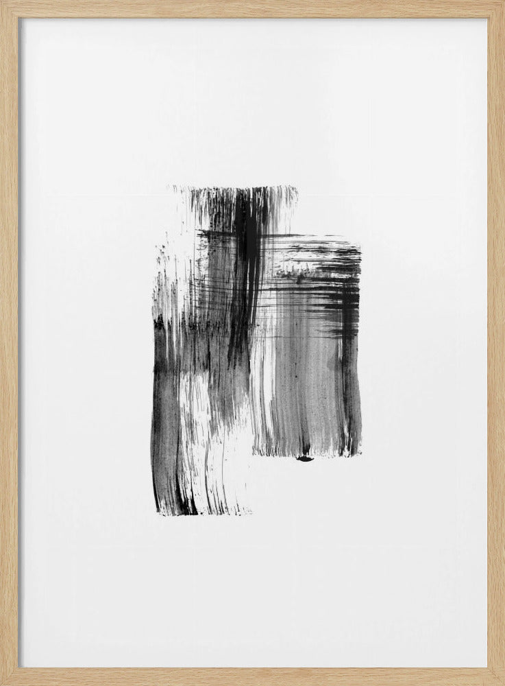 Tinte %22schwarze Tintenstriche Nr.01%22 | Poster