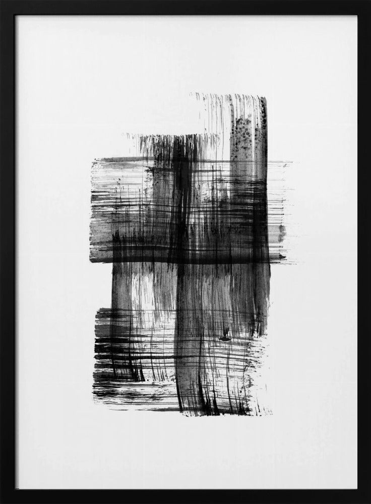 Tinte %22schwarze Tintenstriche Nr.03%22 | Poster