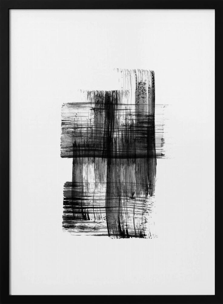 Tinte %22schwarze Tintenstriche Nr.03%22 | Poster