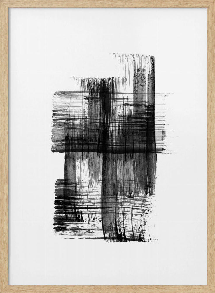 Tinte %22schwarze Tintenstriche Nr.03%22 | Poster