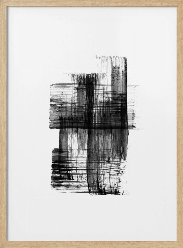 Tinte %22schwarze Tintenstriche Nr.03%22 | Poster