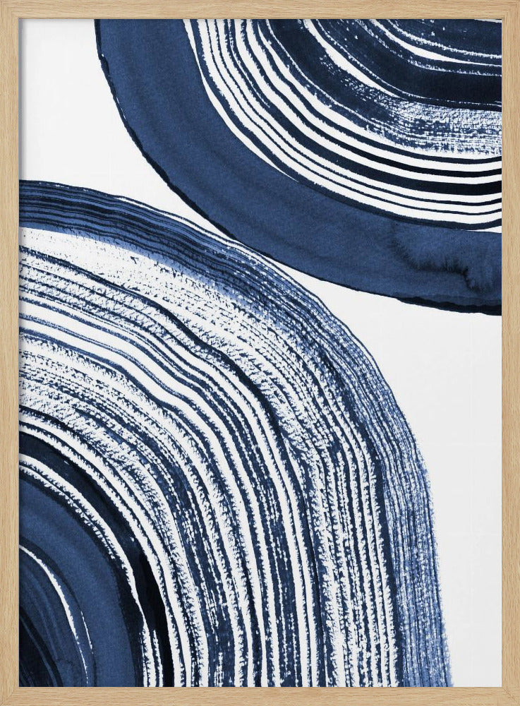 Blaue konzentrische Wellen | Poster
