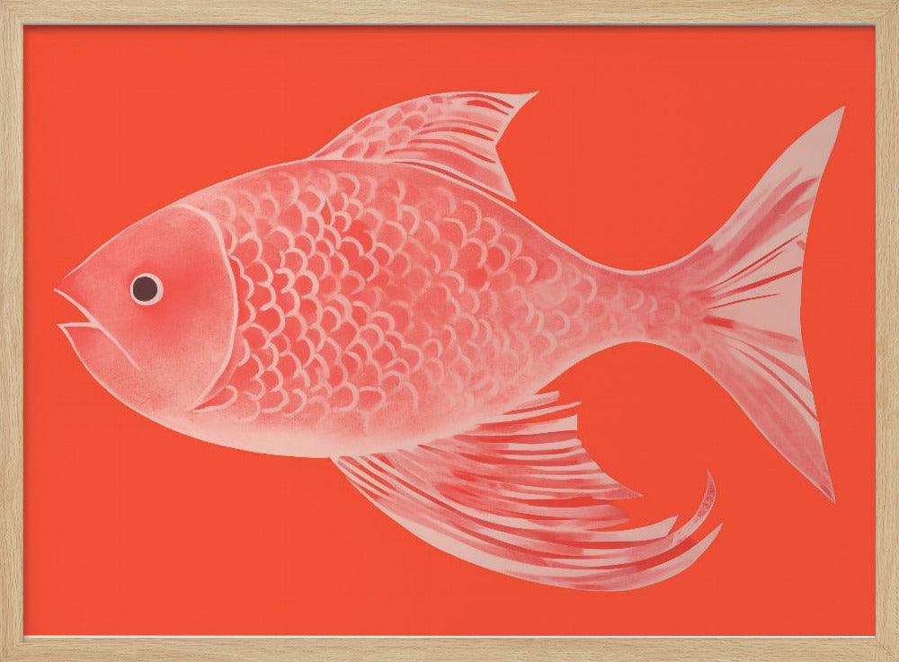 Roter Fantasiefisch | Poster
