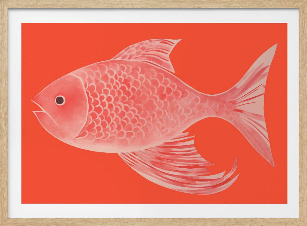 Roter Fantasiefisch | Poster