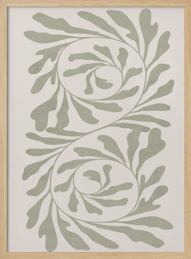 Olivgrünes Abstraktes Poster