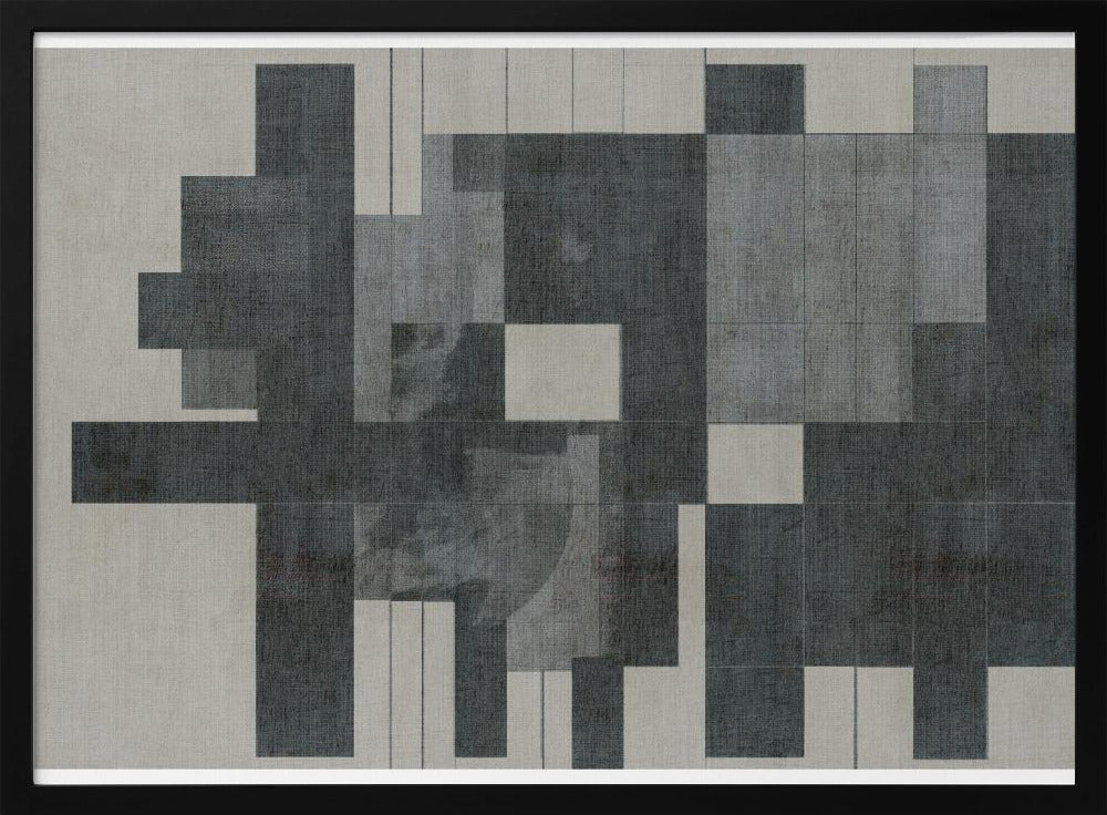 Mid-Century Modern Komposition in Graustufen | Poster