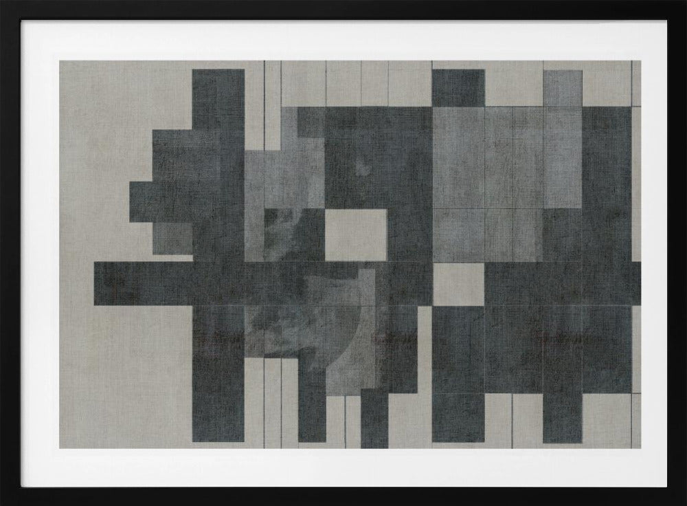 Mid-Century Modern Komposition in Graustufen | Poster