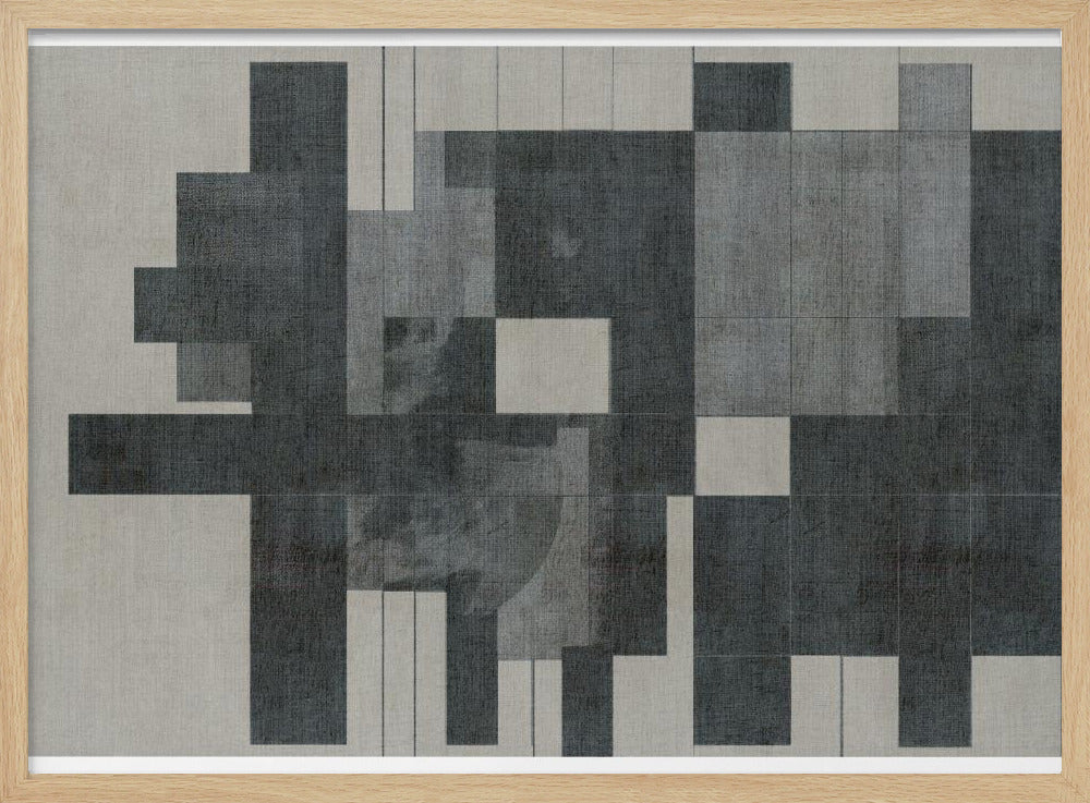 Mid-Century Modern Komposition in Graustufen | Poster