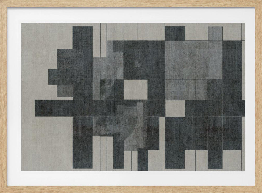 Mid-Century Modern Komposition in Graustufen | Poster