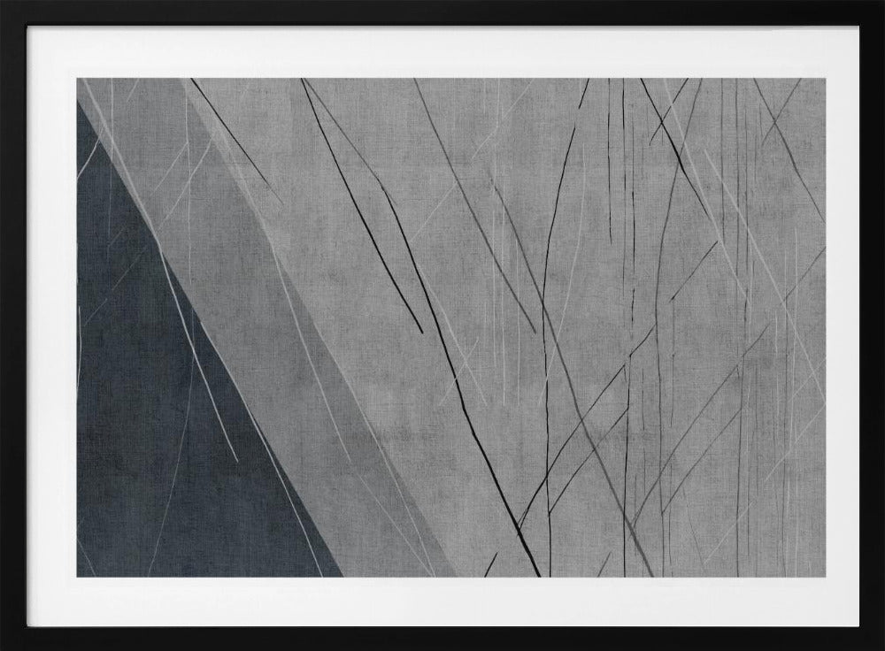 Abstrakte Linien auf Grau | Poster