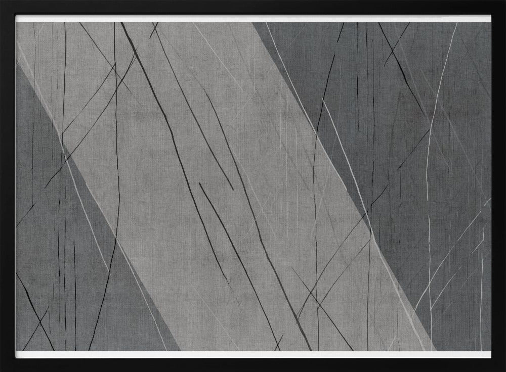 Abstrakte Linien auf Grau | Poster