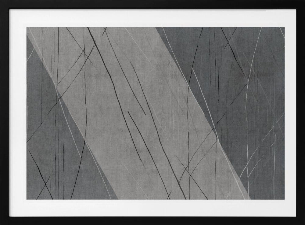 Abstrakte Linien auf Grau | Poster