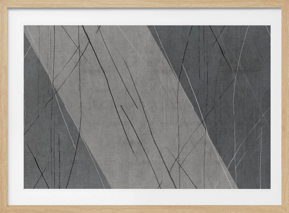 Abstrakte Linien auf Grau | Poster