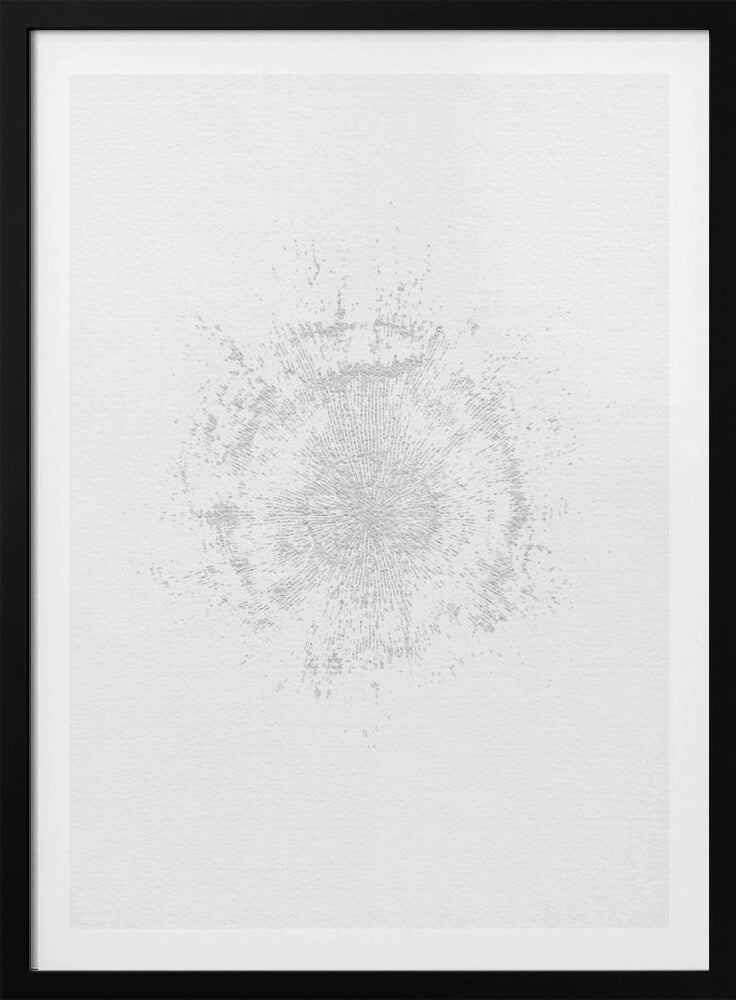 Kreisförmiges Muster auf weißer Leinwand | Poster