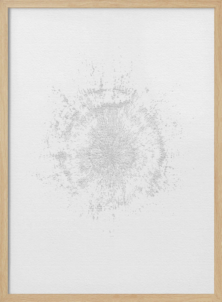Kreisförmiges Muster auf weißer Leinwand | Poster